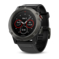 Preview: Fenix 5X Grau Saphir Grau mit schwarzem Armband
