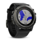 Preview: Fenix 5X Grau Saphir Grau mit schwarzem Armband