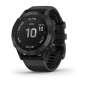 Preview: fēnix® 6 Pro Schwarz mit schwarzem Silikon Armband