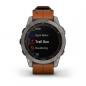 Preview: fēnix® 7 Sapphire Solar Titanium Titan mit braunem Lederarmband