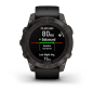 Preview: Fēnix® 7 Pro – Sapphire Solar Edition Schwarz/Carbongrau Titan DLC mit QuickFit®-Silikon-Armband