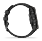 Preview: Fēnix® 7 Pro – Sapphire Solar Edition Schwarz/Carbongrau Titan DLC mit QuickFit®-Silikon-Armband
