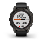 Preview: Fēnix® 7 Pro – Sapphire Solar Edition Schwarz/Carbongrau Titan DLC mit QuickFit®-Silikon-Armband