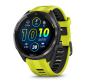 Preview: Forerunner® 965 Schwarz/Carbongrau DLC Titan mit Silikon-Wechselarmband Zitronengelb/Schwarz
