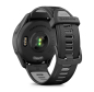 Preview: Forerunner® 265 Schwarz mit Schnellwechsel-Silikon-Armband 22 mm Schwarz/Hellgrau