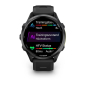 Preview: Forerunner® 970 Schwarz/Carbongrau DLC Titan mit Silikon-Wechselarmband Schwarz/Transparent