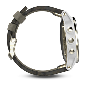 Fenix 5S Saphir – Champagnerfarben mit Armband aus Veloursleder