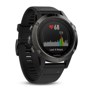 Preview: Fenix 5 Grau mit schwarzem Armband