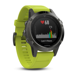 Preview: Fenix 5 Grau mit gelbem Armband