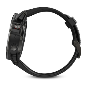 Fenix 5X Grau Saphir Grau mit schwarzem Armband