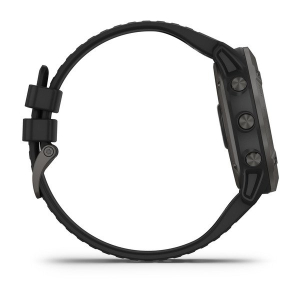 fēnix® 6X Pro Schwarz mit schwarzem Silikon Armband