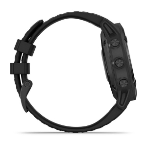 fēnix® 6 Pro Schwarz mit schwarzem Silikon Armband