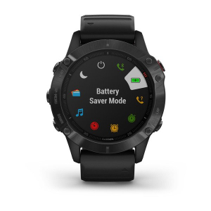 fēnix® 6 Pro Schwarz mit schwarzem Silikon Armband