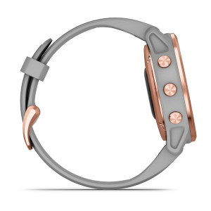 fēnix® 6S Pro SAPPHIRE Roségold/Grau mit grauem Silikonarmband