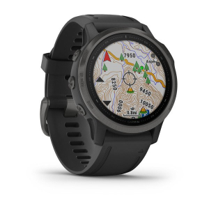 fēnix® 6S Pro SAPPHIRE Schwarz mit schwarzem Silikonband