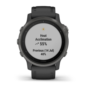 fēnix® 6S Pro SAPPHIRE Schwarz mit schwarzem Silikonband