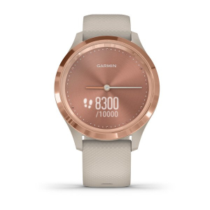 Preview: vívomove 3S Beige/Rosegold mit Silikon Armband Beige