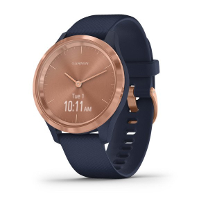 vívomove 3S Blau/Rosegold mit Silikon Armband Blau