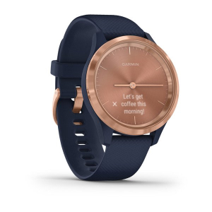Preview: vívomove 3S Blau/Rosegold mit Silikon Armband Blau