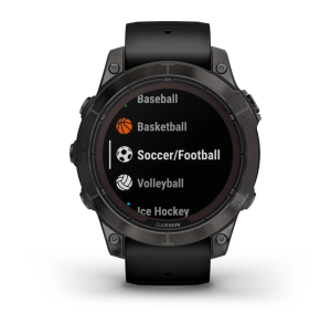 Fēnix® 7 Pro – Sapphire Solar Edition Schwarz/Carbongrau Titan DLC mit QuickFit®-Silikon-Armband