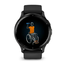 Venu® 3 Schwarz/Schiefergrau mit Schnellwechsel-Silikon-Armband