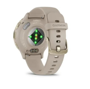 Venu® 3S French Gray/Softgold mit Schnellwechsel-Silikon-Armband