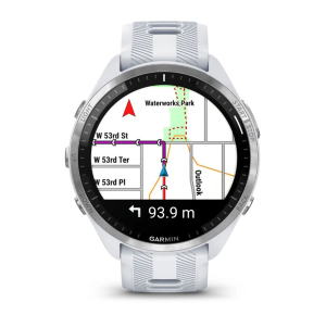 Preview: Forerunner® 965 Steinweiss/Titanium Titan mit Silikon-Wechselarmband Steinweiss/Hellgrau