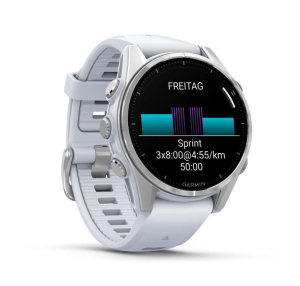 Preview: fēnix® 8 – 43 mm, AMOLED - Steinweiss/Silber