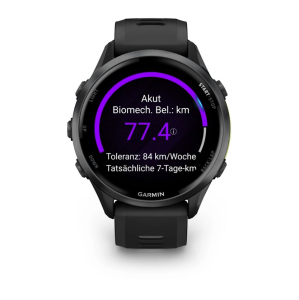 Preview: Forerunner® 970 Schwarz/Carbongrau DLC Titan mit Silikon-Wechselarmband Schwarz/Transparent