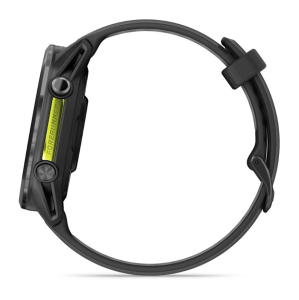 Forerunner® 970 Schwarz/Carbongrau DLC Titan mit Silikon-Wechselarmband Schwarz/Transparent