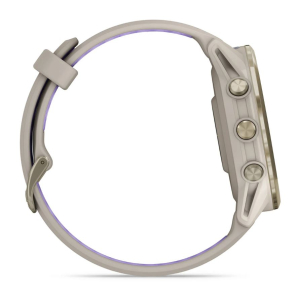 Forerunner® 970 Gray/Softgold Titan mit Silikon-Wechselarmband 22 mm French Gray/Transparent Indigo