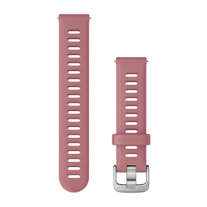 Schnellwechsel-Armband Silikon Hellrosa mit silbernen Teilen (18mm)