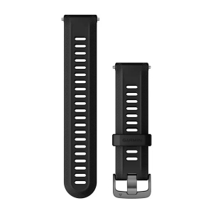 Armband Schwarz mit schieferfarbenen Teilen 22mm (955)