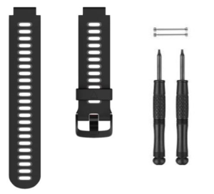 Preview: Ersatzarmband Schwarz / Grau (735)