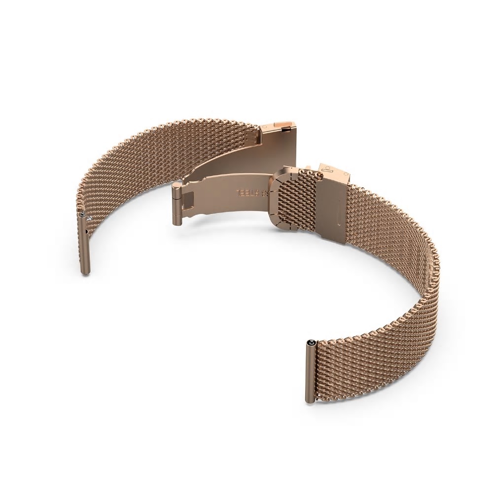 Milanaise-Armband Edelstahl Roségold (20mm) | - Schweiz Shop Garmin 