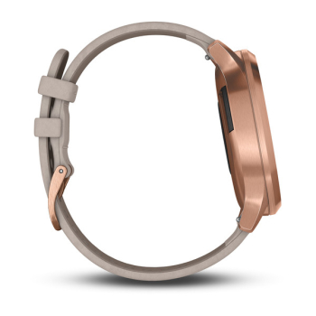 vívomove™ HR Roségold mit grauem Armband aus Velours