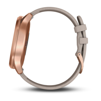 vívomove™ HR Roségold mit grauem Armband aus Velours