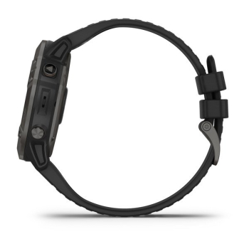fēnix® 6X Pro Schwarz mit schwarzem Silikon Armband