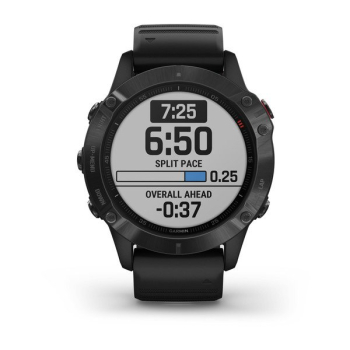fēnix® 6 Pro Schwarz mit schwarzem Silikon Armband