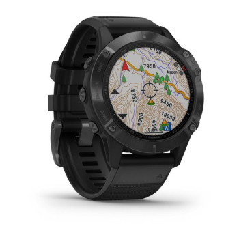 fēnix® 6 Pro Schwarz mit schwarzem Silikon Armband