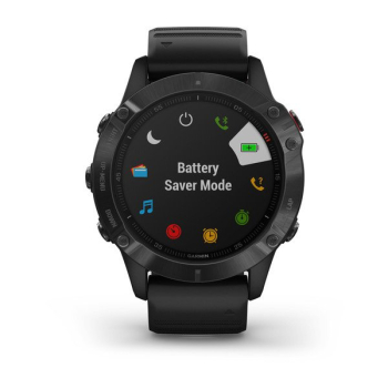 fēnix® 6 Pro Schwarz mit schwarzem Silikon Armband