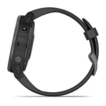 fēnix® 6S Pro SAPPHIRE Schwarz mit schwarzem Silikonband