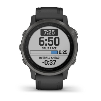fēnix® 6S Pro SAPPHIRE Schwarz mit schwarzem Silikonband