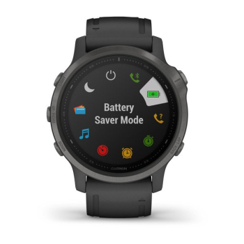 fēnix® 6S Pro SAPPHIRE Schwarz mit schwarzem Silikonband