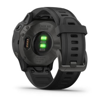fēnix® 6S Pro SAPPHIRE Schwarz mit schwarzem Silikonband