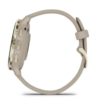 Venu® 3S French Gray/Softgold mit Schnellwechsel-Silikon-Armband