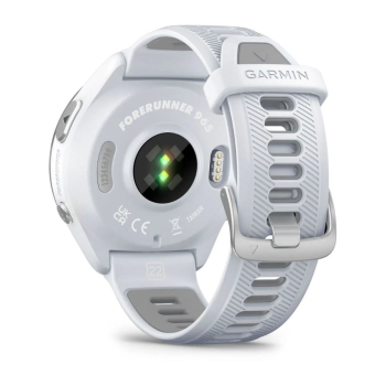 Forerunner® 965 Steinweiss/Titanium Titan mit Silikon-Wechselarmband Steinweiss/Hellgrau
