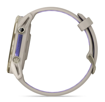 Forerunner® 970 Gray/Softgold Titan mit Silikon-Wechselarmband 22 mm French Gray/Transparent Indigo
