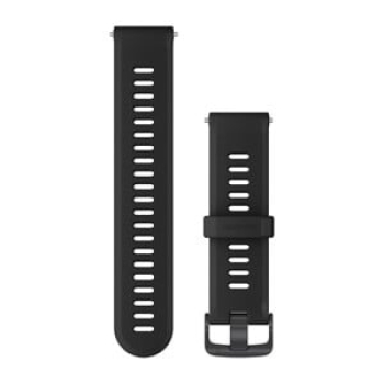 Schwarzes Armband  mit Edelstahlteile in Schwarz 22mm (945LTE)