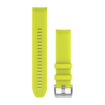 QuickFit® 22-Uhrenarmbänder Silikon Gelb mit Teilen in Titan